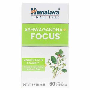 Ashwagandha+ Focus, 60 Vegan Capsules, by Himalaya