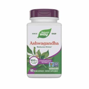 Ashwagandha Standardized, 60 Veg Capsules, by Natures Way