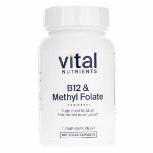 B-12/Methyl Folate, 100 Veg Capsules, by Vital Nutrients