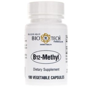 B12-Methyl 1000 Mcg, 100 Veg Capsules, by Bio-Tech Pharmacal