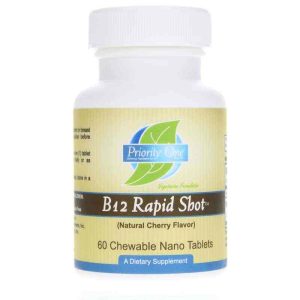 B12 Rapid Shot, 60 Chewable Tablets, by Priority One