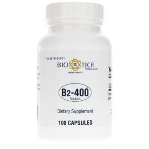 B2-400 Riboflavin, 100 Capsules, by Bio-Tech Pharmacal