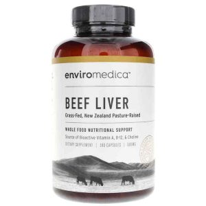 Beef Liver 500 Mg, 180 Capsules, by Enviromedica