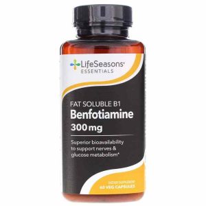 Benfotiamine Vitamin B1 300 Mg, 60 Veg Capsules, by LifeSeasons