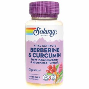 Berberine & Curcumin Root Extracts, 60 Veg Capsules, by Solaray