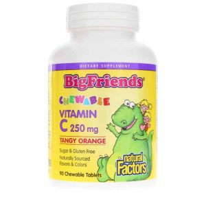 BigFriends Chewable Vitamin C 250 Mg Orange, 90 Chewable, by Natural Factors