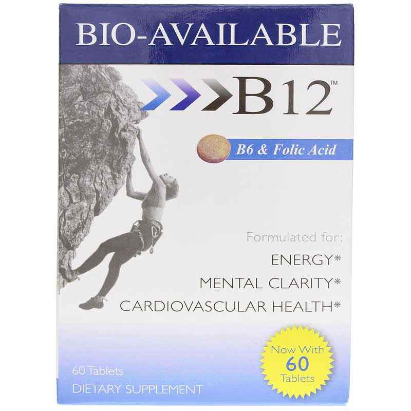 Bio-Available B12, 60 Tablets, by Wellgenix