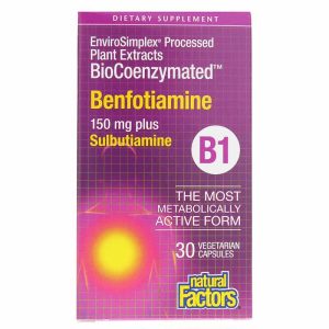 BioCoenzymated Benfotiamine 150 Mg, 30 Veg Capsules, by Natural Factors