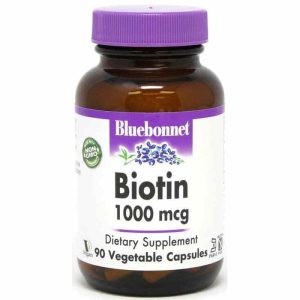 Biotin 1000 Mcg, 90 Veg Capsules, by Bluebonnet