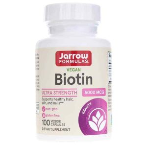 Biotin 5000 Mcg, 100 Capsules, by Jarrow Formulas
