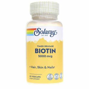 Biotin 5000 Mcg, Timed-Release Formula, 60 Ve, by Solaray