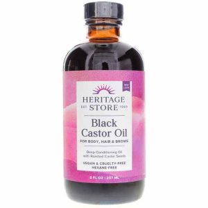 Black Castor Oil, 8 Oz, by Heritage Store