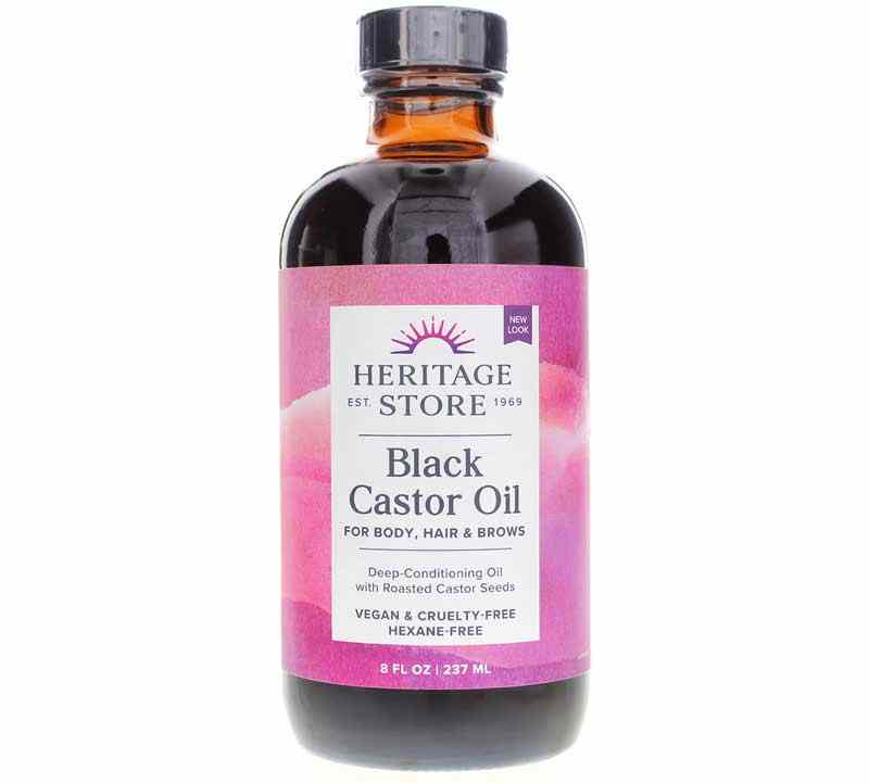 Black Castor Oil, 8 Oz, by Heritage Store