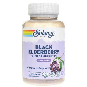 Black Elderberry with SambuActin, 60 Lozenges, by Solaray