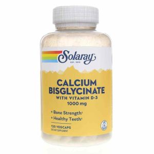 Calcium Bisglycinate with Vitamin D-3, 120 Veg Capsules, by Solaray