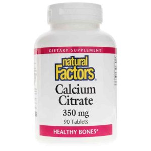 Calcium Citrate 350 Mg, 90 Tablets, by Natural Factors