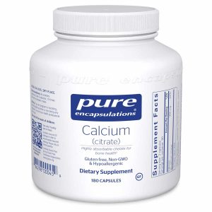Calcium (citrate), 180 Capsules, by Pure Encapsulations