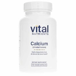Calcium (Citrate/Malate) 150 Mg, 100 Capsules, by Vital Nutrients