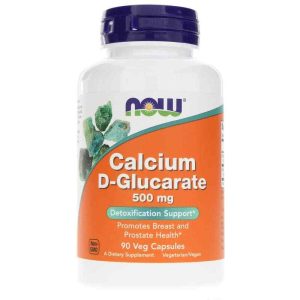 Calcium D-Glucarate 500 Mg, 90 Veg Capsules, by NOW Foods
