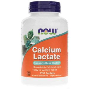 Calcium Lactate, 250 Tablets, by NOW Foods