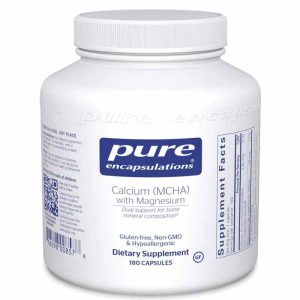 Calcium (MCHA) with Magnesium, 180 Capsules, by Pure Encapsulations