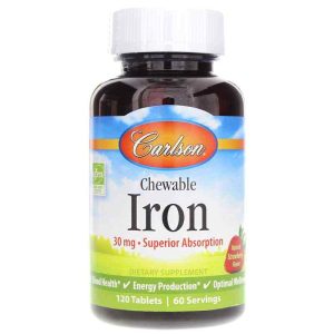 Chewable Iron Strawberry, by Carlson Labs
