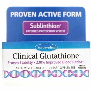 Clinical Glutathione, 60 Tablets, by EuroMedica