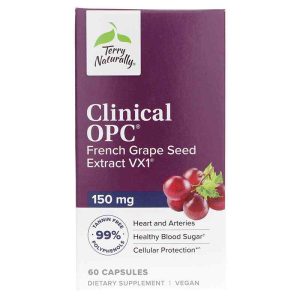 Clinical OPC French Grape Seed Extract, 60 Capsules, by Terry Naturally