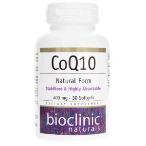 CoQ10 400 Mg, 30 Softgels, by Bioclinic Naturals