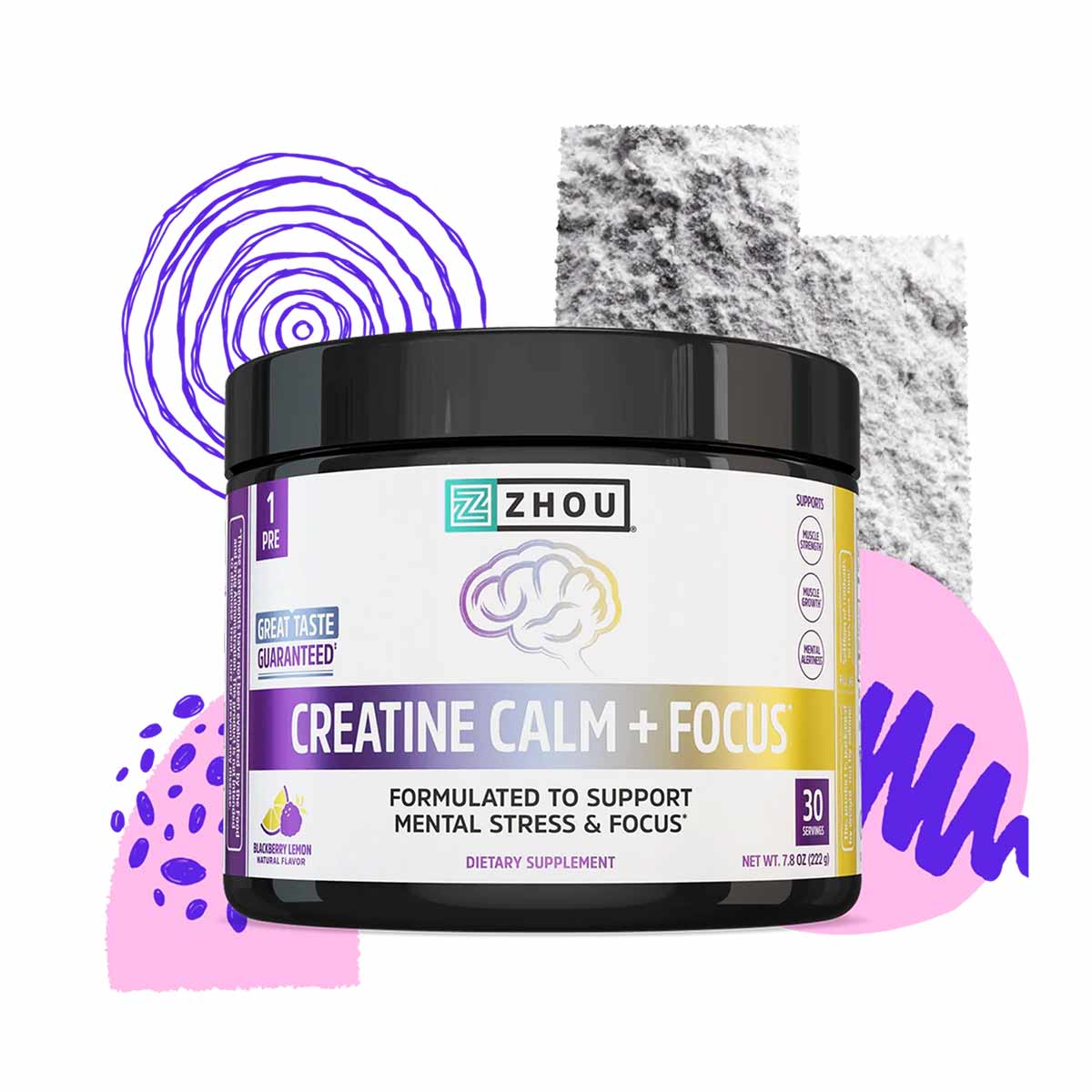 Creatine Calm + Focus, by Zhou Nutrition