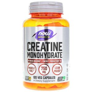 Creatine Monohydrate 750 Mg, 120 Veg Capsules, by NOW Foods