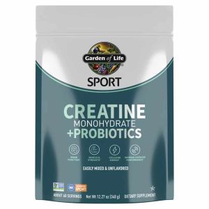 Creatine Monohydrate + Probiotics, by Garden of Life Sport