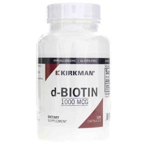 d-Biotin 1,000 Mcg, 120 Capsules, by Kirkman