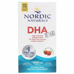 DHA Xtra Strawberry, 60 Softgels, by Nordic Naturals