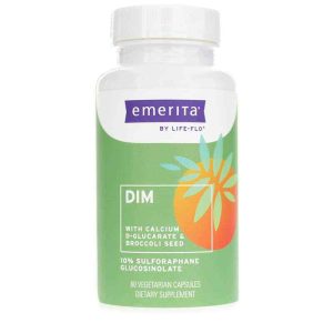 DIM with Calcium D-Glucarate & Broccoli Seed, 60 Veg Capsules, by Emerita