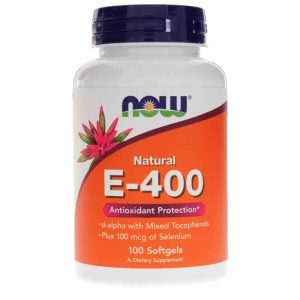 E-400 Natural with Selenium, 100 Softgels, by NOW Foods