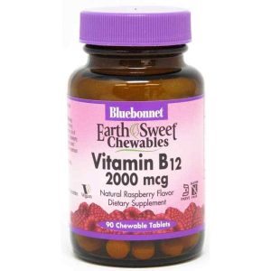 Earth Sweet Chewables Vitamin B12 2000 Mcg, 90 Chewable T, by Bluebonnet