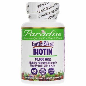Earth's Blend Biotin, 90 Veg Capsules, by Paradise Herbs
