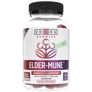 Elder-Mune Sambucus Elderberry Gummies, 60 Gummies, by Zhou Nutrition