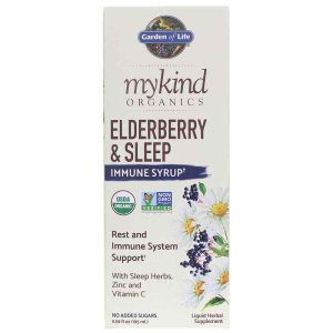 Elderberry & Sleep Immune Syrup, 6.59 Oz, by Garden of Life mykind Organics