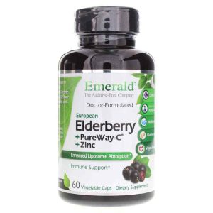 Elderberry + Zinc + Pureway-C, 60 Veg Capsules, by Emerald