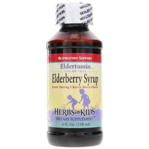 Eldertussin Elderberry Syrup Sugar-Free Respiratory Sup, by Herbs for Kids