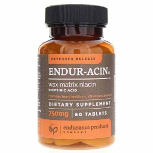 ENDUR-ACIN Wax Matrix Niacin 750 Mg, 60 Tablets, by Endurance Products