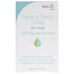Face & Body Soap with Hyaluronic Acid, 4 Oz, by Hyalogic