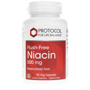 Flush-Free Niacin 500 Mg, 90 Veg Capsules, by Protocol For Life Balance