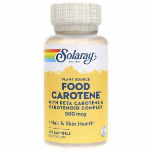 Food Carotene 500 Mcg, Plant Source, 100 Softgels, by Solaray