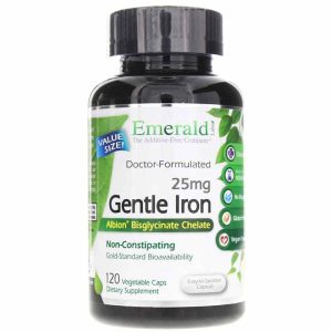 Gentle Iron 25 Mg. 120 Veg Capsules, by Emerald