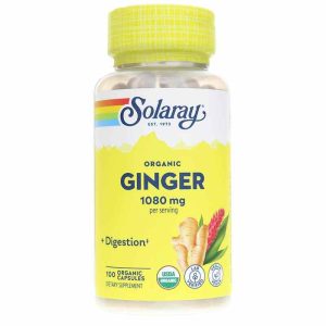 Ginger, Organically Grown Formula, 100 Veg Capsu, by Solaray