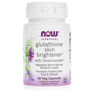 Glutathione Skin Brightener with Ceramosides, 30 Veg Capsules, by NOW Foods