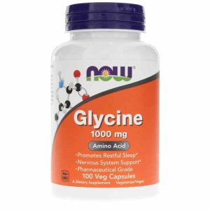 Glycine 1000 Mg, 100 Veg Capsules, by NOW Foods